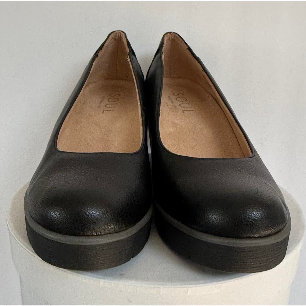 SOUL Naturalizer About Time Women's 8.5M Black Comfort Platform Wedge Pump Shoes - Picture 11 of 14